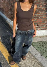 SHOULDER EYELET SLEEVELESS (4color)