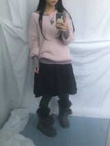 Flare some cotton frill skirt