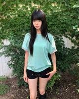ロボンコントラストロールアップ半袖Tシャツ