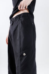 multi layered pants_ black