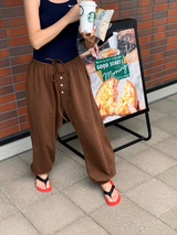 サマー ボタンポイント ジョガーパンツ
