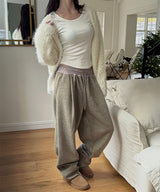 [Unisex] Viscos knit banding pants(3color)