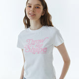 シャープロゴスリムスパンTシャツ ホワイト
