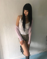 Jenniz Shirred Strap Sleeveless Top