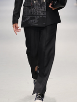 Black Slit Trousers