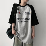 シチン オーバーサイズフィット カラーラグランショートスリーブTシャツ