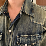 Our Western Overfit Two Pocket Denim Shirt