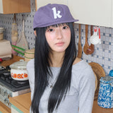 k-logo applique cap purple