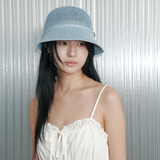 Band Paper Knit Bonnet Hat (Sky Blue)