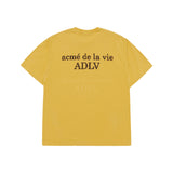 24FW ピクセルベーシックロゴショートスリーブTシャツマスタード