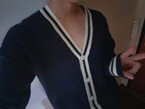 ASCLO カレッジツイストVカーディガン (4color)