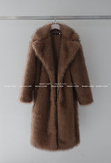 Maxi Raccoon Fake Fur Long Jacket Coat