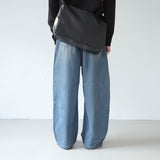 diagonal wide denim