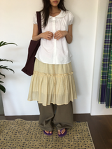 クルー ピンタック ブラウス (3color)