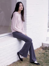 Classic slit Bootcut Pant (CHARCOAL)