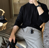 Bias Incision Washed Semi Wide Cargo Pants