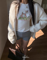 バンビスリムロングスリーブTシャツ