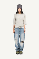 Distressed vintage denim pants