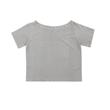 スタッドオフショルダー半袖シャツ_LIGHT GRAY