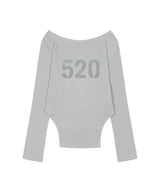 520 BOATNECK SHEER LONG SLEEVE (GRAY) F26QB047