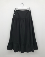 Liang button frill long skirt (4color)
