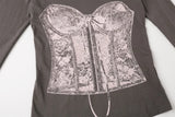 Silhouette tee - charcoal