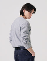 26SS★ Textured Henley Neck Long Sleeve T-Shirts