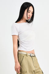 Moen Unbalanced Shirring T-shirt