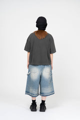 ベロデッキピグメントクロップショートスリーブTシャツ