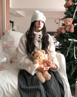 Hug Wool High Neck Short Coat