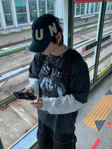 イシューズレイヤードオーバーロングスリーブTシャツ3C