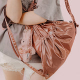 METALIC STRING BAG (DEEP PINK)