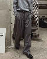 Luden ワイドピンタックウールスラックス