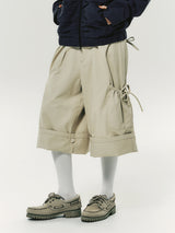 COTTON CAPRI PANTS BEIGE
