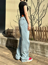 ワイドライトブルーデニムパンツ code 21010