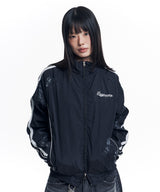 Dirty Nylon Piping Track Jacket - Black