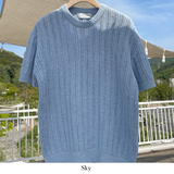 ギヨサマーブックルラウンドニットウェア