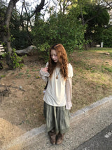 deer vintage layered skirt 