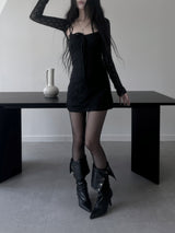 black square mini one-piece