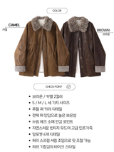 Poodle Fur Bike Leather Half Coat