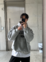  Urban University Embroidery Double Middle Overfit Hoodie