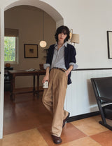 Serendi two-tuck wide pants