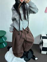 パラシュートツーピンタックバルーンロングワイドパンツ 🖤🩶💜🤎🩷5COLOR