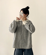 Momo Dangala Loose Fit Collar Sweatshirt