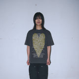 Untitled Heart Logo Pigment Wash Short Sleeve Washed Black