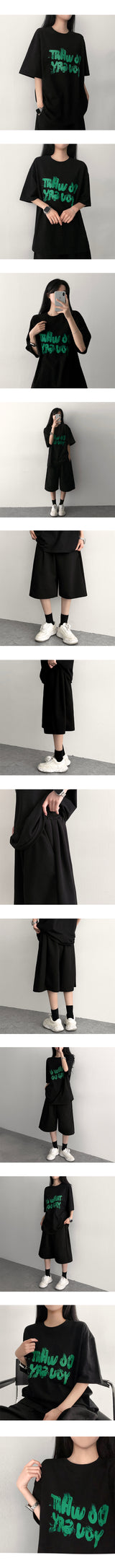 Fine overfit short-sleeved T-shirt