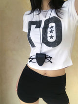 スターナンバー07クロップモーダル半袖T
