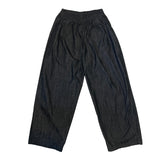 Dart denim wide pants