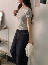 Daily Border Short Sleeve T-shirt (3color)