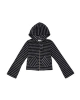 ポケットフリースフーディージャケット [Striped]